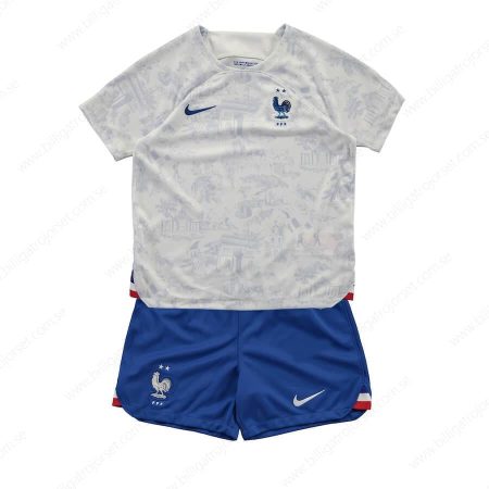 Frankrike Bortatröjor Barn Fotbollströjor 2022